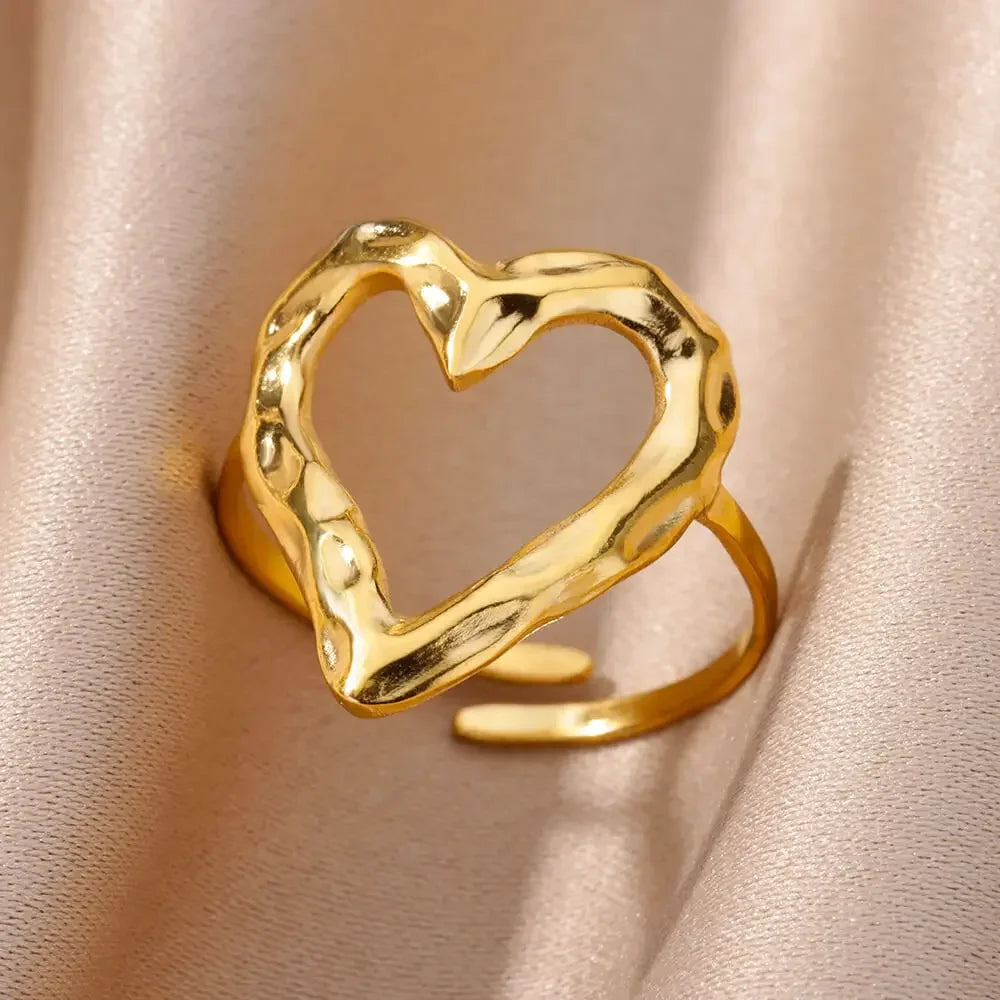 Rings Heart Gold