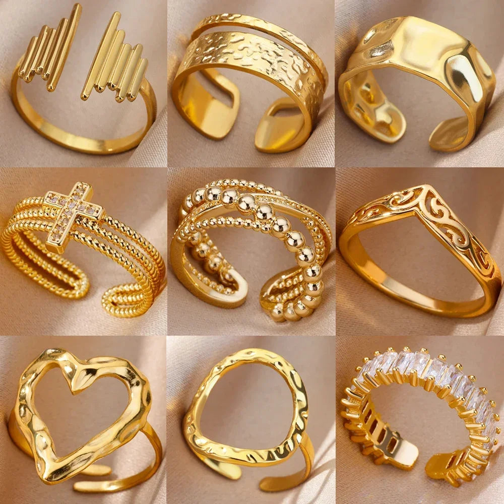 Rings Heart Gold