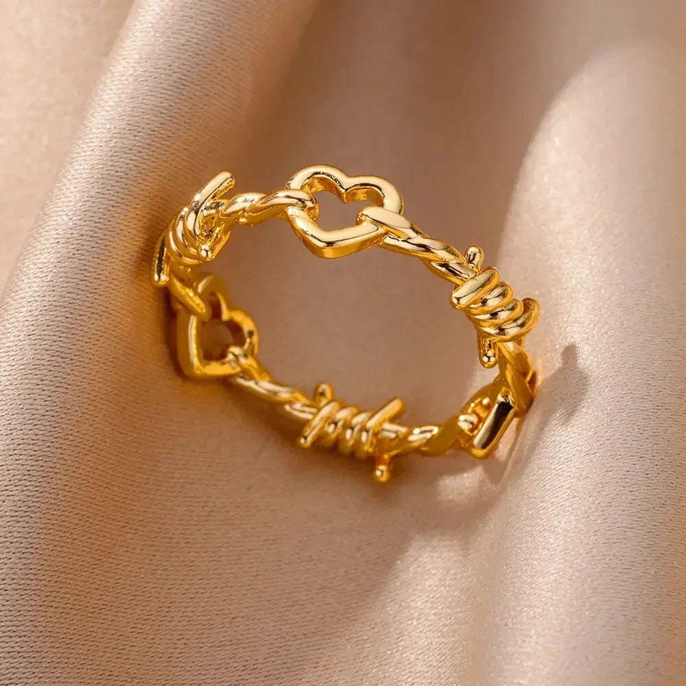 Rings Heart Gold
